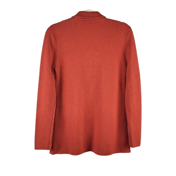 J. Crew Sweater Blazer Women's Size S Style G9309 Stretch Knit Button-Up Orange - Picture 2 of 8